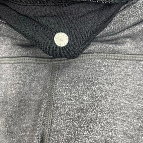 Lululemon Pace Rival Crop 22" Leggings Heathered Black Size 4 - Picture 7 of 11